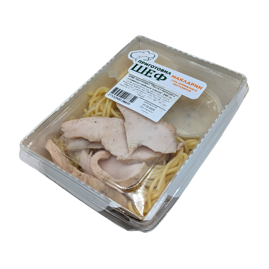 Шеф приготовил «Паста с курицей и сливочно-грибным соусом» 295 гр.