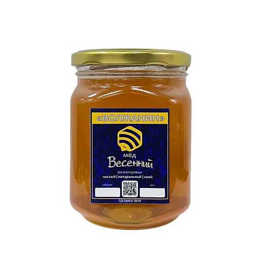 Мёд Весенний ВОЛЖАНИН 640 мл.