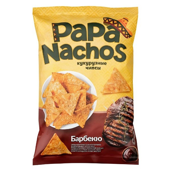 Чипсы кукурузные «PAPA NACHOS» со вкусом Барбекю 75 гр.