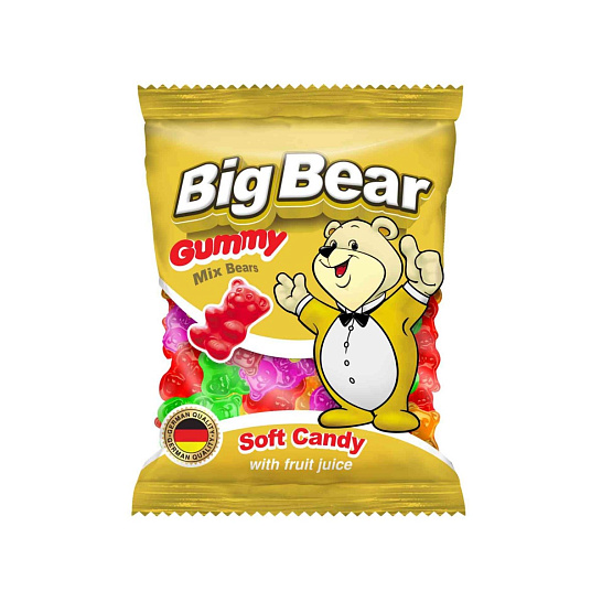 Жевательный мармелад Big Bear «Мишки Микс» с фруктовым соком ТУРЦИЯ