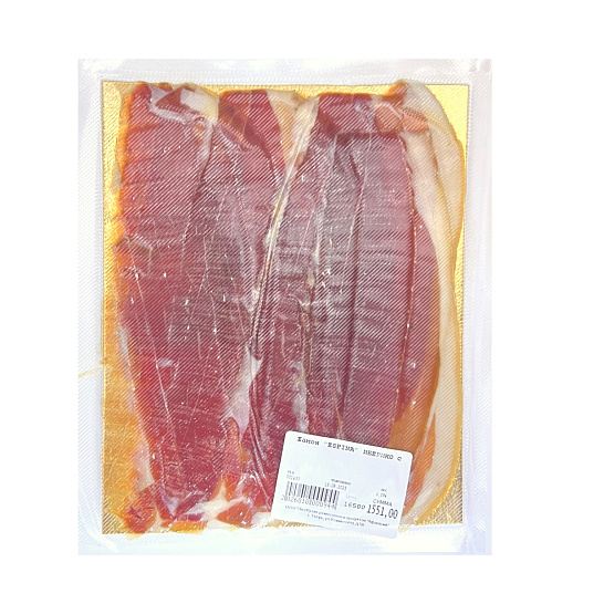 Хамон «ESPINA» ИБЕРИКО с черным перцем нарезка (стоимость указана за 100 гр.)