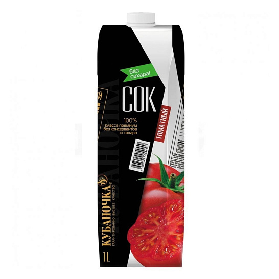 Сок томатный БЕЗ САХАРА 1 л. от производителя «Кубаночка»